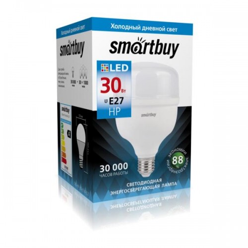 Лампа светодиодная Smartbuy HP 30Вт 6500K E27 10 pcs (холодный св