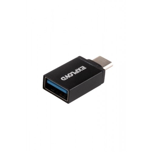 Переходник Exployd type-C - USB3.0 OTG алюминий черный EX-AD-297 