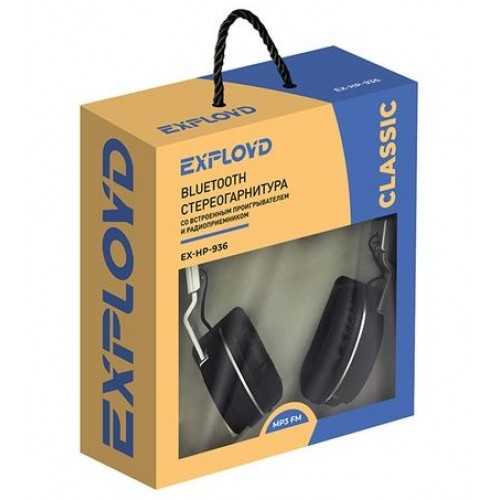 Наушники Exployd Bluetooth 3.5mm чёрный Classic EX-HP-936