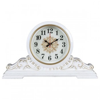 Часы настольные Рубин 4225-001 (10) 43х25 см, корпус белый с золотом "Классика" (Код: УТ000015844)