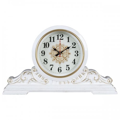 Часы настольные Рубин 4225-001 (10) 43х25 см, корпус белый с золо