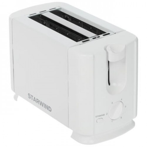Тостер Starwind ST1100 белый (700 Вт, количество обжаривания - 6)