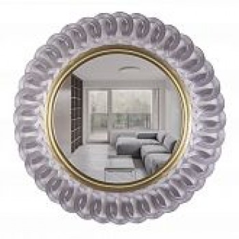 Зеркало интерьерное настенное Рубин 5130-Z1 (5) в ажурном корпусе d=51см, серебро с золотом (Код: УТ000012707)