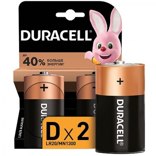Элемент питания Duracell LR20 BL2 20 pcs Basic (2/20) (цена за 1 ...