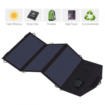 Солнечное зарядное устройство Solar Panel 21W 2USB 5V 2A (Код: УТ000022826)