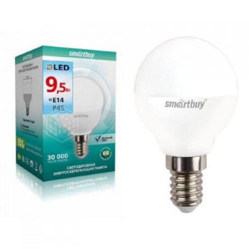 Лампа светодиодная Smartbuy P45 9,5Вт 4000K E14 10 pcs (нейтральн