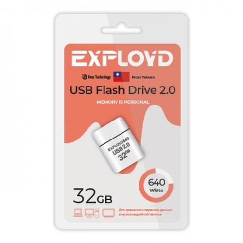 USB флэш-накопитель Exployd 32GB 640 White 2.0 (Код: УТ000034585)