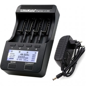 Зарядное устройство Liitokala-500 1A, power bank 4 слота, для  3.7 В/1.2 В AA/AAA 18650/26650/16340/14500/1044 (Код: УТ000003629)