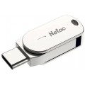 Флеш-накопитель USB 3.0  16GB  Netac  U785C Dual  серебро  (USB 3.0/3.1 + Type C) (Код: УТ000033447)