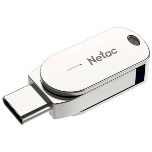 Флеш-накопитель USB 3.0  32GB  Netac  U785C Dual  серебро  (USB 3