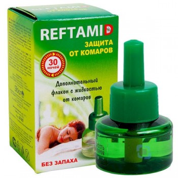 Сменный флакон с жидкостью для фумигатора "Рефтамид", 30 ночей, без запаха (0593)/24/ (Код: УТ000013376)