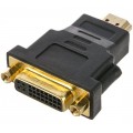 Переходник HDMI - DVI Gembird/Cablexpert, черный (A-HDMI-DVI-1) пакет (Код: УТ000014468)