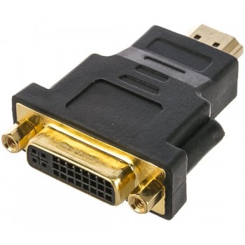 Переходник HDMI - DVI Gembird/Cablexpert, черный (A-HDMI-DVI-1) пакет (Код: УТ000014468)