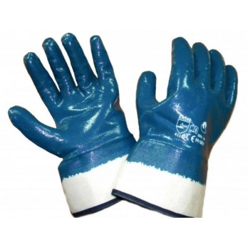 Перчатки БСМ Синие с манжетой 10 pcs