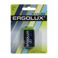 Элемент питания Ergolux 6LR61 Alkaline 1BL (6LR61, 9В) (Код: УТ000002634)