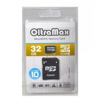Карта памяти OltraMax 32GB Class 10 + SD адаптер (Код: УТ000002448)