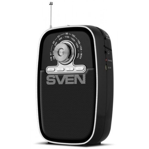 Радиоприемник Sven SRP-445, черный, мощность 3 Вт (RMS), FM/AM, U