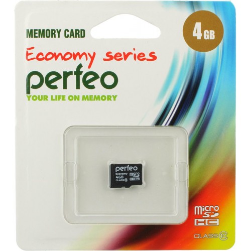 Карта памяти Perfeo 4GB Class 10 (Код: 00000003778)