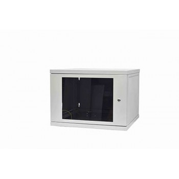 Шкаф настенный телекоммуникационный 19" 06U, Ш600*В300*Г450, передняя дверь - стекло, серый (СН-6U-0 (Код: УТ000035157)