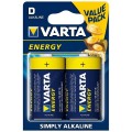 Элемент питания Varta LR20 ENERGY 2BL (20/100) (цена за 1 шт (не блистер) (Код: УТ000016640)