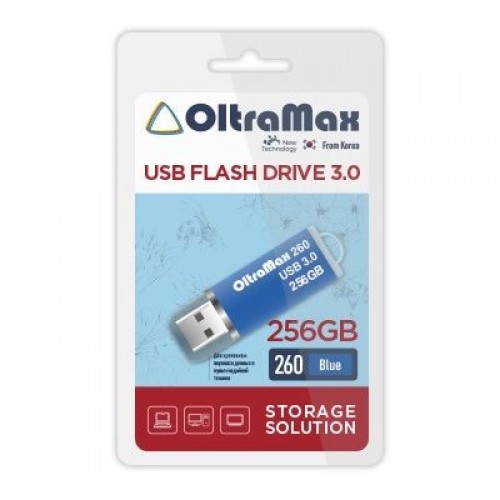 USB Flash накопитель OltraMax 256GB 260 Blue 3.0 (Код: УТ00002293