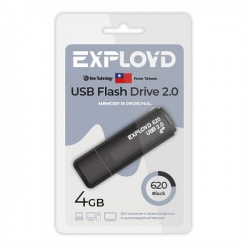 USB флэш-накопитель Exployd 4GB 620 Black 2.0 (Код: УТ000035475)