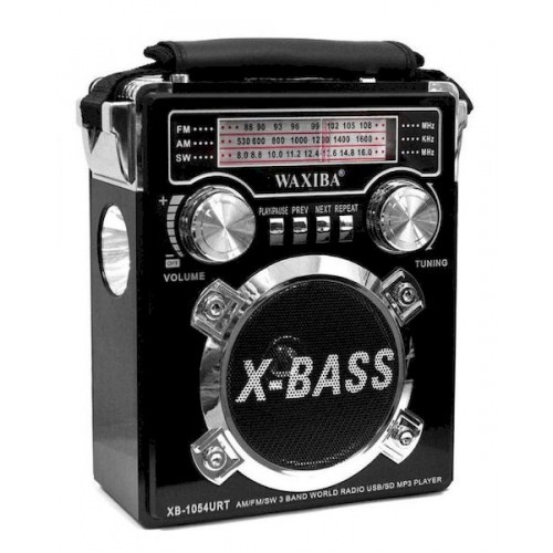 Радиоприемник WAXIBA XB-1054 (USB/SD/micro SD/FM/фонарь) brown