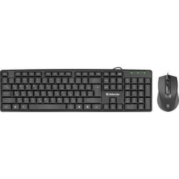 Набор Defender Dakota C-270 RU, черная, клавиатура+мышь, Клавиатура: мембранная, кнопки управления питанием (компьютера), Мышь: Кол (Код: УТ000021264)