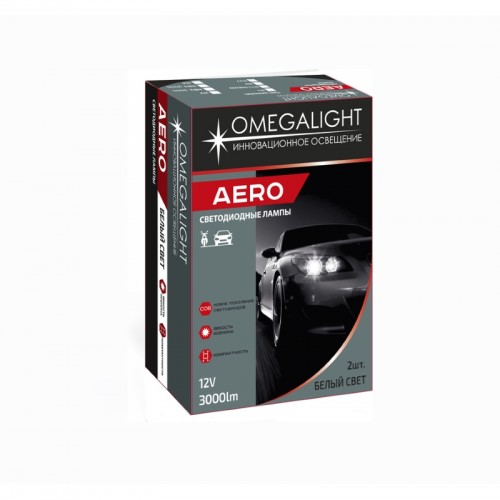 LED лампы головного света Omegalight Aero H27 COB) Гибкий кулер (
