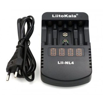Зарядное устройство Liitokala Lii-NL4 на 4 акк+ 9V USB NiMh + крона (Код: УТ000006124)