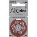 Элемент питания Perfeo ZA 312 6BL Airozinc Premium (6/60) (цена за 1 шт (не блистер) (Код: УТ000017074)