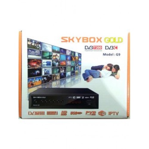 Цифровая приставка Т2 Skybox G9 дисплей, металл, кнопки (Код: УТ0