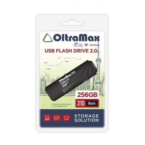USB флэш-накопитель OltraMax 256GB 310 Black 2.0 (Код: УТ00003782
