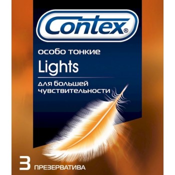 Презервативы KONTEX Lights Особо тонкие (упаковка 3шт в коробке 12 упаковок) (Код: УТ000015147)
