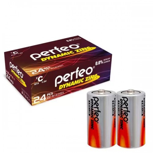 Элемент питания Perfeo R14/2SH Dynamic Zinc 24 BOX (цена за 1 шт ...
