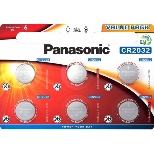 Элемент питания Panasonic Power Cells CR2032 B6 6BL 120 / 480 (це...