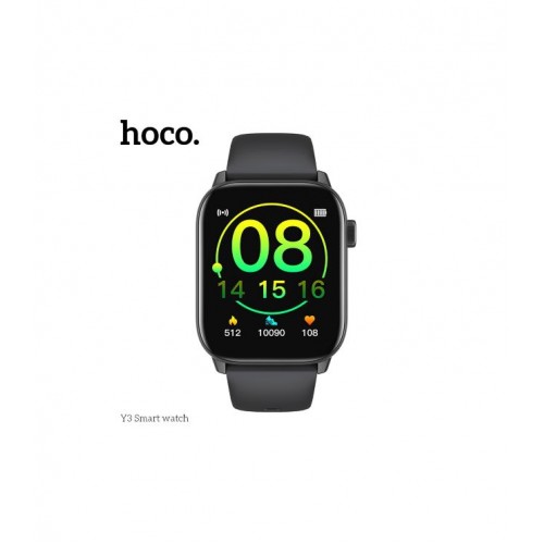 Умные часы HOCO Y3 Smart watch. 240x285, 220 mAh. Черный (Код: УТ