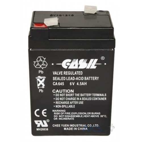 Аккумулятор Casil 645 6V 4.5 Ah 1 pcs (20) (Код: УТ000004083)