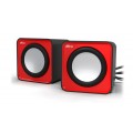 Колонки Ritmix SP-2020, USB 2.0, черный/красный. Выходная мощность RMS: 5 Вт (2 х 2,5) (Код: УТ000004526)