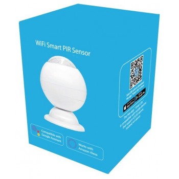 Датчик движения Wi-Fi Ritmix SDT-200-Tuya, PIR,распознавание движения до 7м, угол обзора 120',магнитный держатель-полусфера,приложение SmartLife или