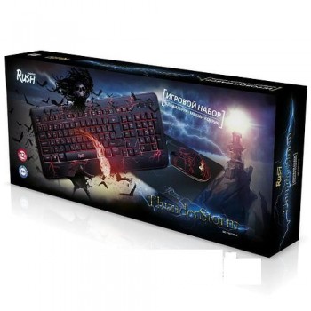 Набор Smartbuy Rush Thunderstorm, черный,  игровой клавиатура+мышь+коврик  (Код: УТ000010820)