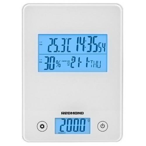 Весы кухонные Redmond RS-759 (8кг.часы,t*.гигрометр.будильн) (Код...