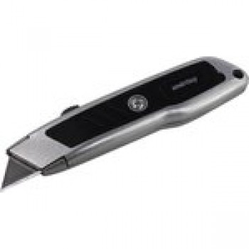 Строительный нож Smartbuy трапециевидное лезвие, прорезиненный стальной корпус (Код: УТ000008022)