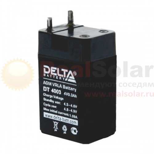 Аккумулятор Delta DT 4003 4V 0.3Ah 1 pcs  (Код: УТ000006154)...