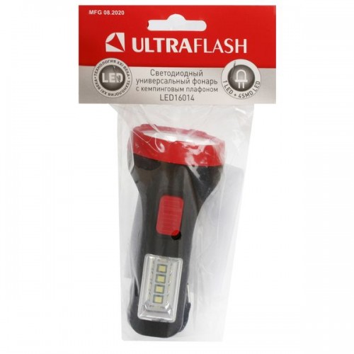 Фонарь Ultraflash LED16014 (черный,1+4SMD LED) (Код: УТ000010821)...