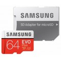 Карта памяти Samsung 64GB MB-MC64GA EVO Plus U3 100MB/s + SD adapter