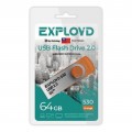 USB флэш-накопитель Exployd 64GB 530 Orange (Код: УТ000030433)