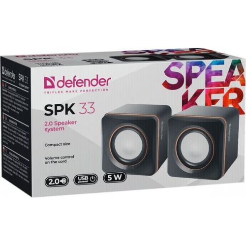 Активная система Defender 2.0 SPK-33, USB,  Суммарная выходная мо