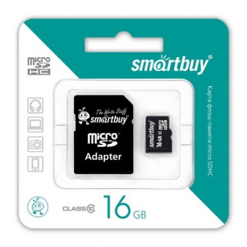 Карта памяти Smartbuy 8GB Class 10 + SD адаптер