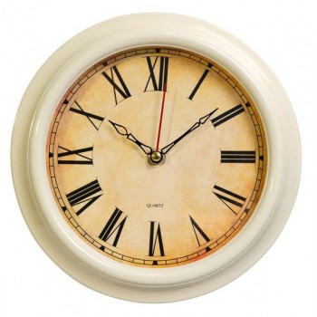 Часы настенные Бюрократ WallC-R74P D21см слоновая кость (Код: УТ000006998)